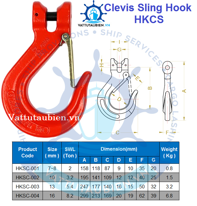 Móc Cẩu Sling Chốt Pin-HKCS