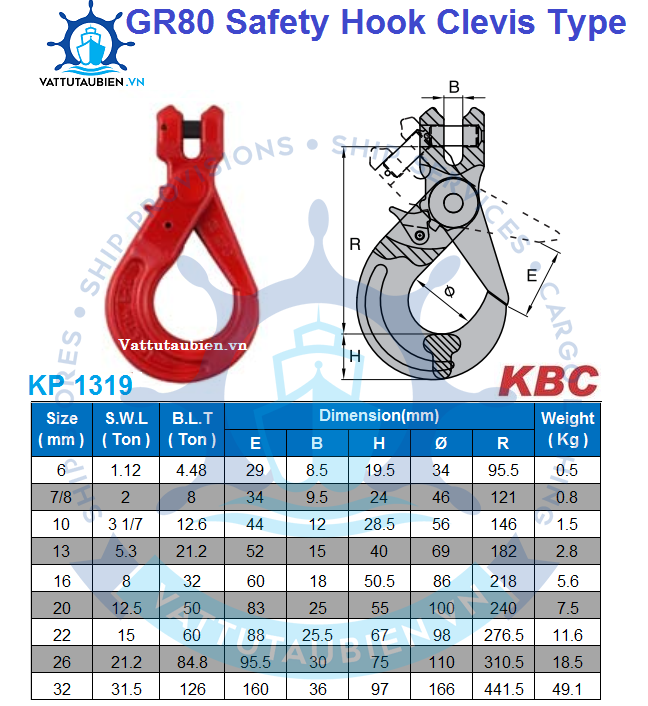 Móc Cẩu Chốt Pin Tự Khóa An Toàn