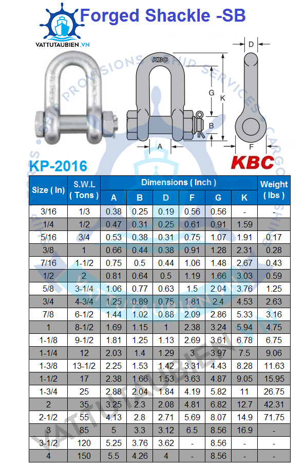 Safety Bolt Type Shackle SHSB-C