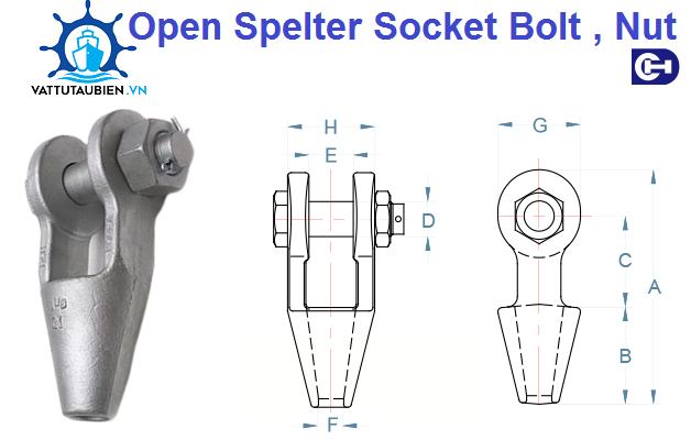 Socket Cáp Thép Kiểu Mở-SKOB
