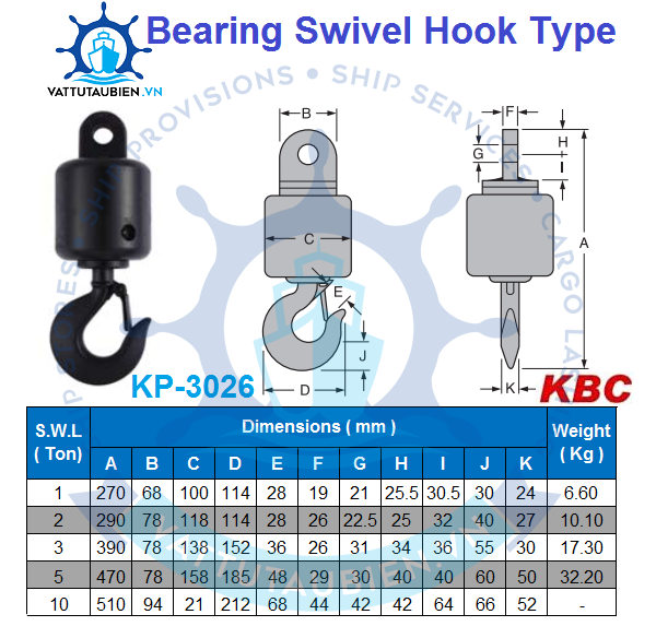 Bearing Swivel Eye & Hook